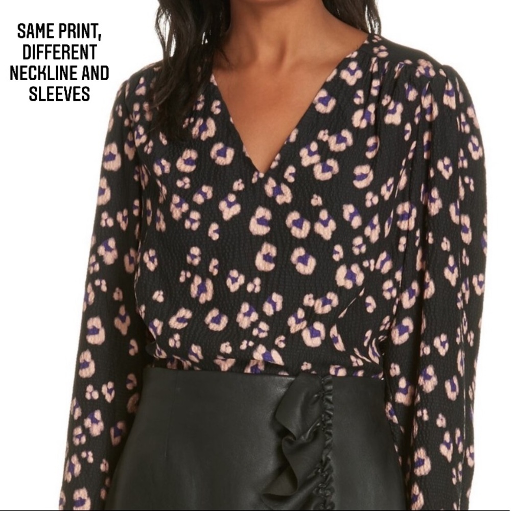 Rebecca Taylor cheetah print blouse